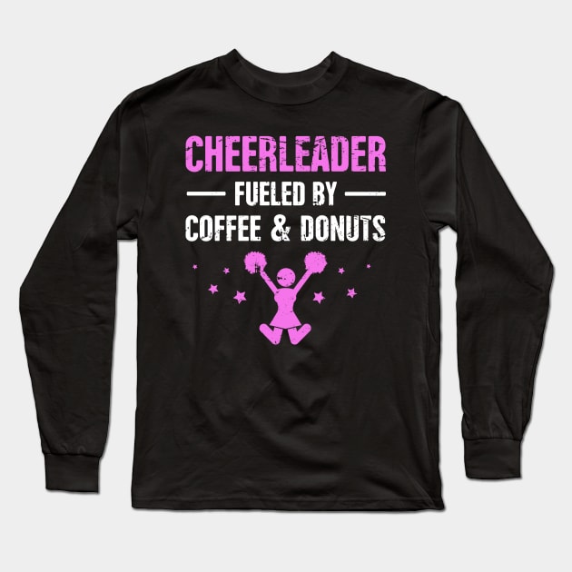 Coffee And Donuts | Cute Cheerleading Cheerleader Long Sleeve T-Shirt by MeatMan